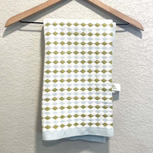 MiGi Blue & Green Diamond Pattern Nursery Blanket - Picture 1 of 6